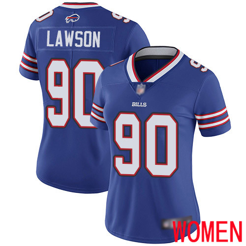 Women Buffalo Bills #90 Shaq Lawson Royal Blue Team Color Vapor Untouchable Limited Player NFL Jersey